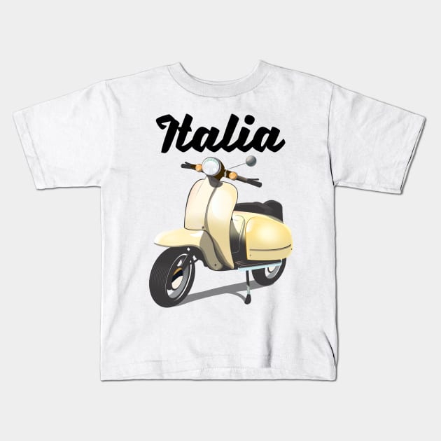 Italy Scooter Kids T-Shirt by nickemporium1